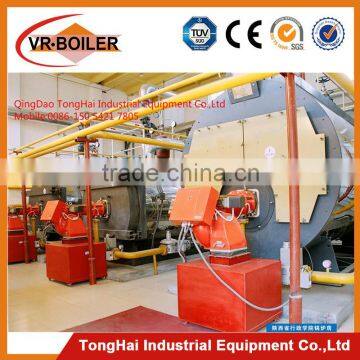 Gas and oil double fuel fired steam boiler with Baltur burner