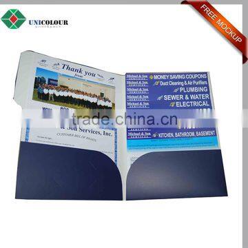 custom printed a4 size file folder with pocket