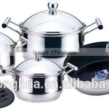 10 PCS stainless steel kitchen queen cookware set