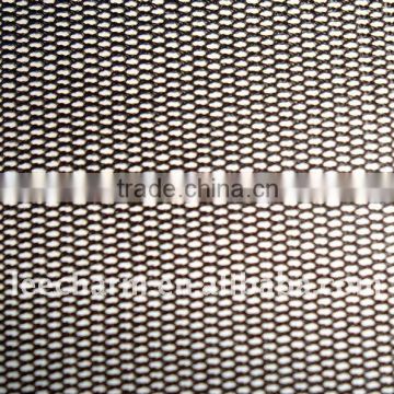 100% Polyester Knitting Mesh Black Elastic Fabric