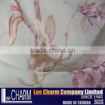 Wholesale Printed Floral Organza Curtain And Clothing Fabric Roll photo-3