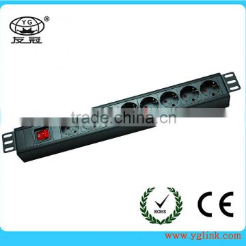 1.5U German type 8 ways sockets intelligent PDU