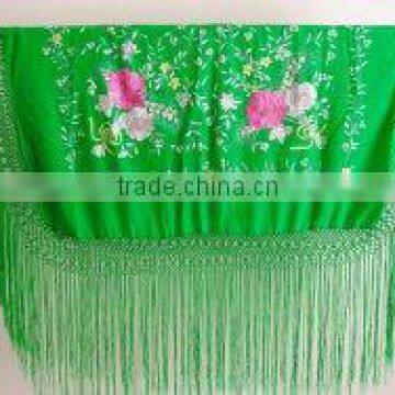 Green Color Silk Shawl