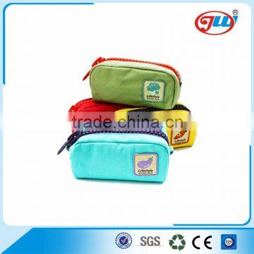 Enviroment friendly natural canvas zipper pencil case