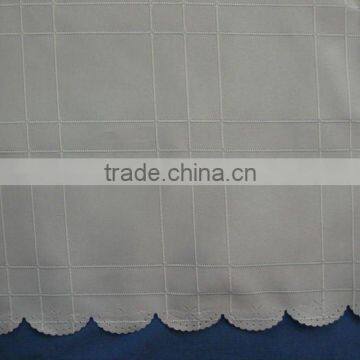 Polyester white damasg table cloth