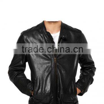 ROUND COLLAR MENS MOTO JACKET