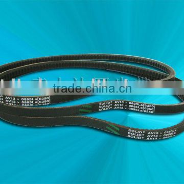 raw edged cogged v-belt