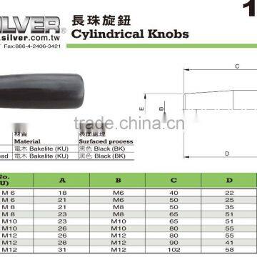 For Machine Parts and CNC Lathes Black Bakelite Cylindrical Knob photo-2