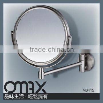 fashion hot sell hotel vanity salon swivel stainless steel frame mirror