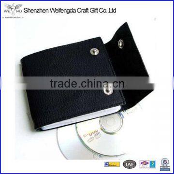 New Fashion Handmade Wholesale Durable Italian Leather CD Carrying Case