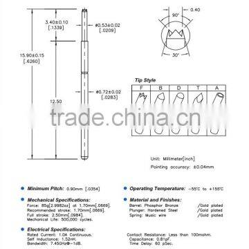 SP1-072159-F01 spring loaded PCB test socket pin with good quality