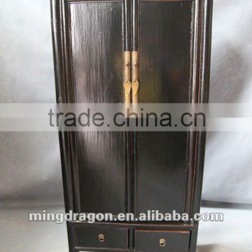 Two door two drawer black cabinet