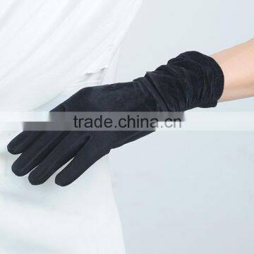 Lady Stylish Flannel Gloves With Ruffle on Wristband photo-4
