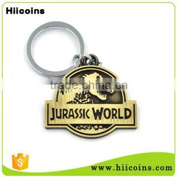 Wholesale Manufacturer Custom Logo Antique Metal pin badge with Keychain