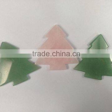 Natural Loose Gemstone Carved Christmas Tree Pendants For Christmas Gift photo-6