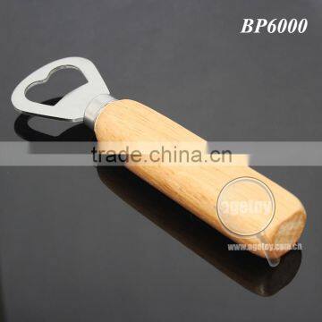 Best Promotion Classic Design Functional Custom Print Logo Wood Handle Stainless Steel Metal Wood Opener photo-3