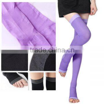 Multi colors women slim opaque nylon thigh high stockings