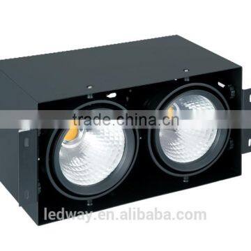 2*25W 2*35W 2*60W LEDWAY LED Indoor Two-head Trimless Grille Spot Lamp IP20