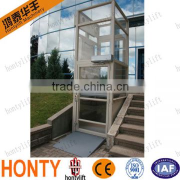 outdoor vertical 300kg obstacle-free stairlift manufacturers with CE