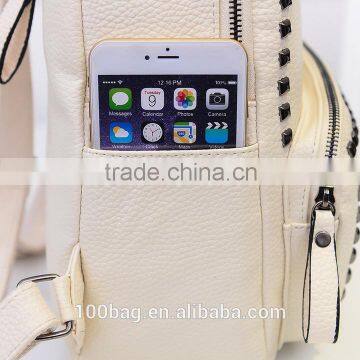 Hot Sale Korea Style Pu Leather Backpack for Girls/most Popular photo-4