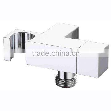 Brass Square Valve with Holder, Chrome Finsih and Wall Mounted