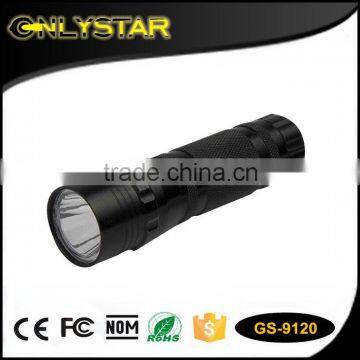 Onlystar GS-9120 aluminum XRE Q5 250lm long distance mini battery torch light