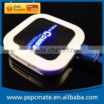 Promotional Gift USB 3.0 HUB with Card Reader Combo with LED Logo