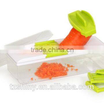 Multi-Blade Kitchen Grater Plastic Vegetable Grater with Storage Stage Stainless Steel Mandolin Slicer