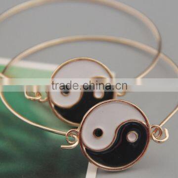 Diagrams Taijitu Yingyang Wire Simple Bangle Bracelet photo-3