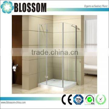 180 Degree Brass Hinged Shower Enclosure with Shower Base