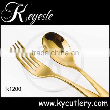 Gold Plated Titanium Flatware,gold Cutlery Silver Set Luxury photo-6