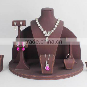 Huaxin luxury design wooden mini tabletop jewelry display sets wholesale