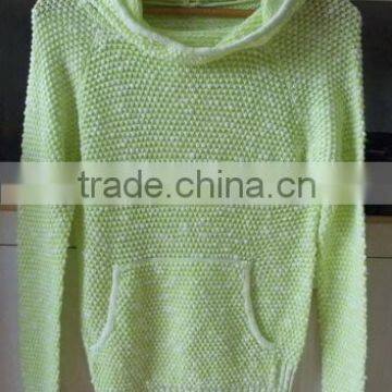 Women's 100%acrylic Pullover, Sweater with Pocket