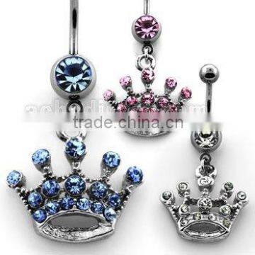 crown navel ring