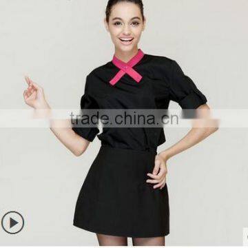 he Waiter Work Clothes, Hotel Uniforms Dining Restaurant Female Short Sleeved Summer Clothing