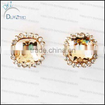 yellow gemstone stud earrings
