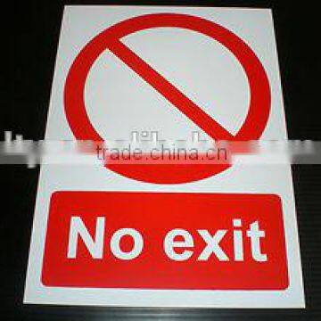 holed all sizes screen printed no exit sign (M-CS079)