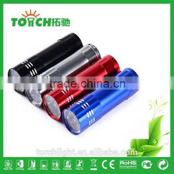 Mini 9 LED Flashlight 4 Colors Torch Flashlight for AAA Battery Mini Pocket Torch Portable Flash Torch Lamps Quality Choice photo-4