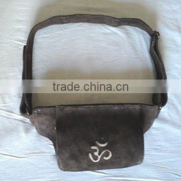 indian leather waist bags om