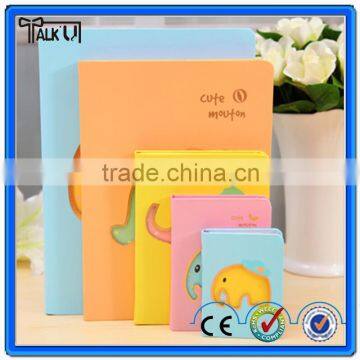 High quality school student carton elephant hardcover diary notebook