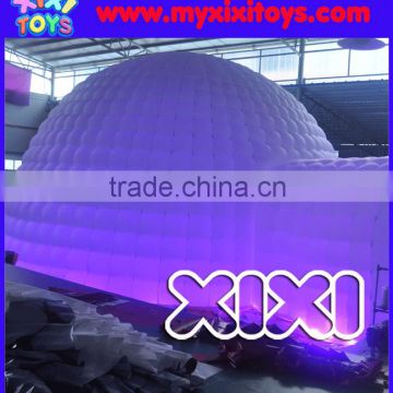 Popular inflatable party dome, cheap LED oxford inflatable igloo tent