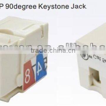 Keystone Jack Cat5e cat6 90 degree