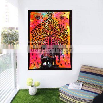 Hippie Tree of Life Elephant Mandala Tapestry