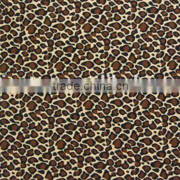 Coffee Apricot Polyester Leopard Print Milk Fiber Spandex Digital Print Lycra Silk Fabric photo-6