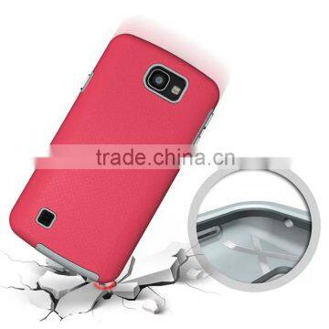 Tough Rugged Dual Layer Plastic Impact Case Cover for LG K4