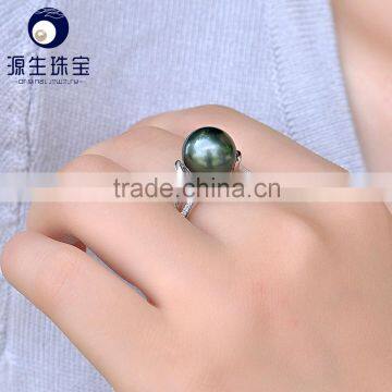 Natural Sea Water Tahitian Vintage Pearl Engagement Rings
