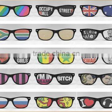 Nightclub Promo Pin Hole Sunglasses With Custom Logo Print photo-3