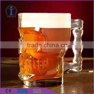 Personalized fancy skull shaped clear beer glass mug                        
                                                Quality Choice