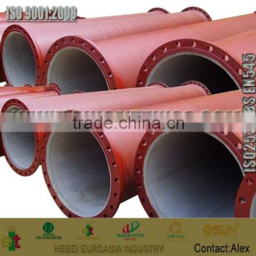 ISO2531 K9 flanges jointed DI pipes