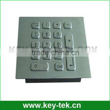 17 Keys Vandalproof Customized Metal Keypad With Electronic Controller